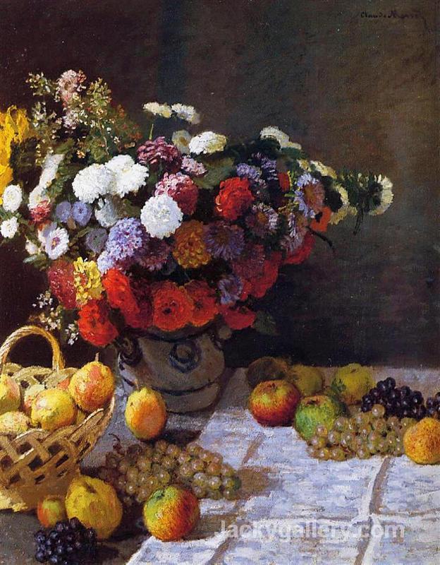 Flowers and Fruit by Claude Monet paintings reproduction
